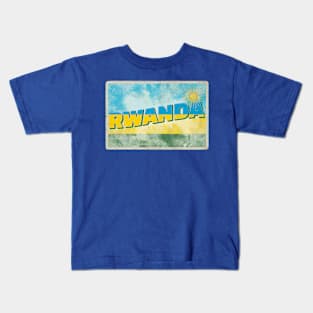 Rwanda Vintage style retro souvenir Kids T-Shirt